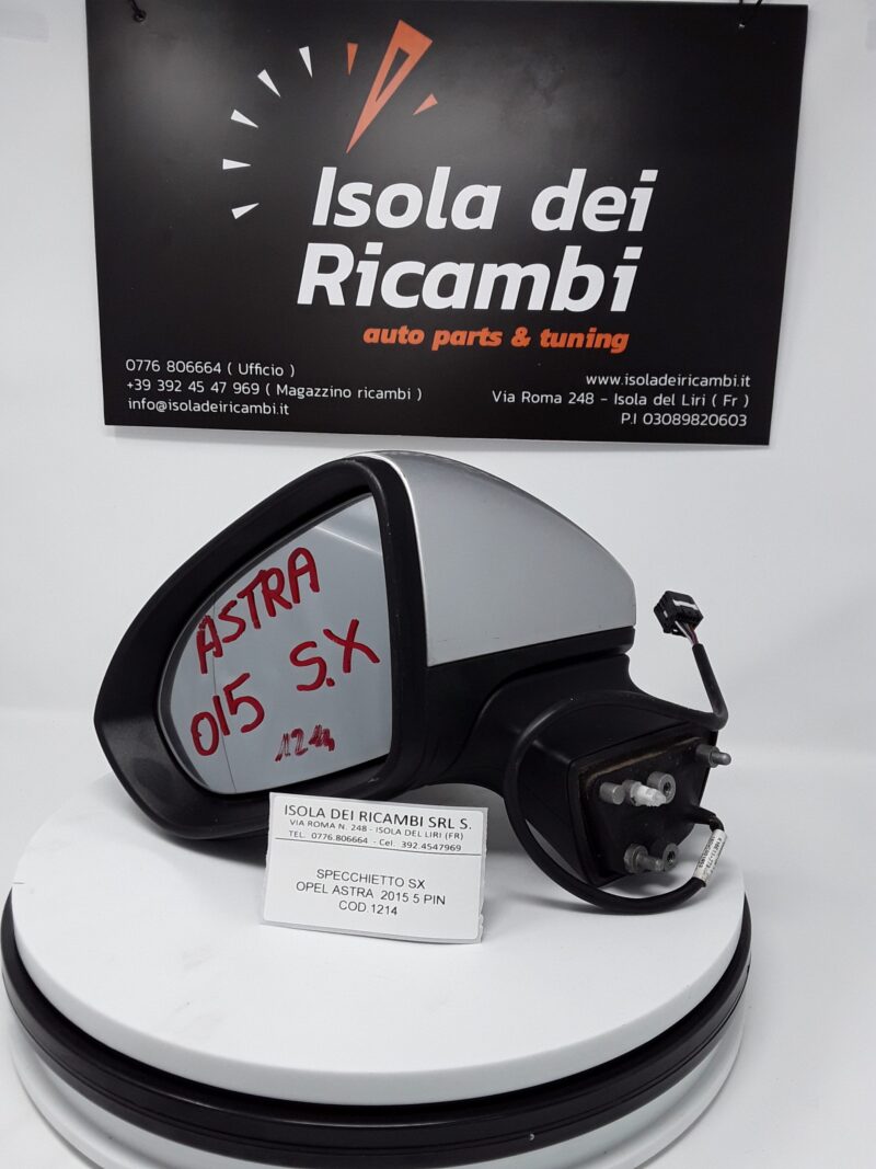 Specchietto Usato -  Retrovisore Sinistro Opel Astra Anno 2015 - 5 Pin