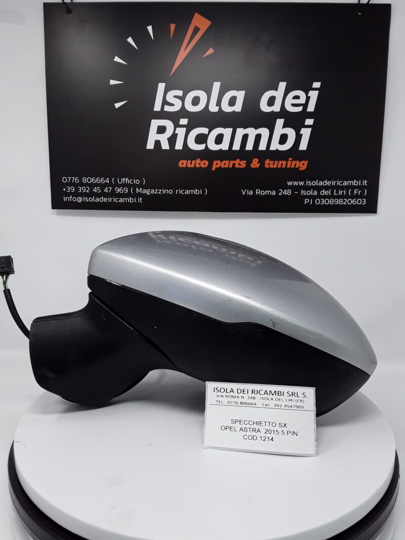 Specchietto Usato -  Retrovisore Sinistro Opel Astra Anno 2015 - 5 Pin