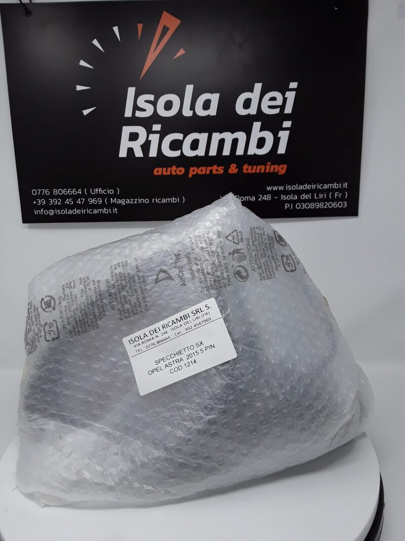 Specchietto Usato -  Retrovisore Sinistro Opel Astra Anno 2015 - 5 Pin