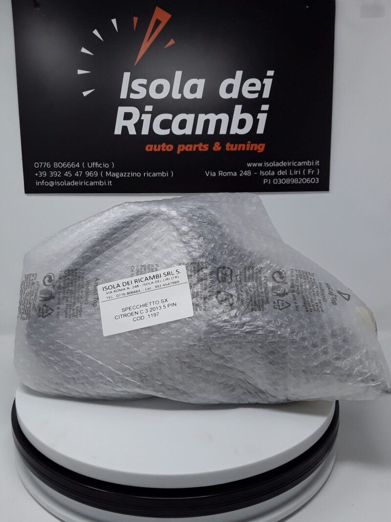 Specchietto Usato -  Retrovisore Sinistro Citroen C3 Anno 2013 - 5 Pin
