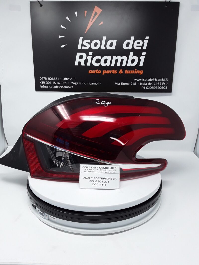 Fanale Usato - Posteriore Destro Peugeot 208