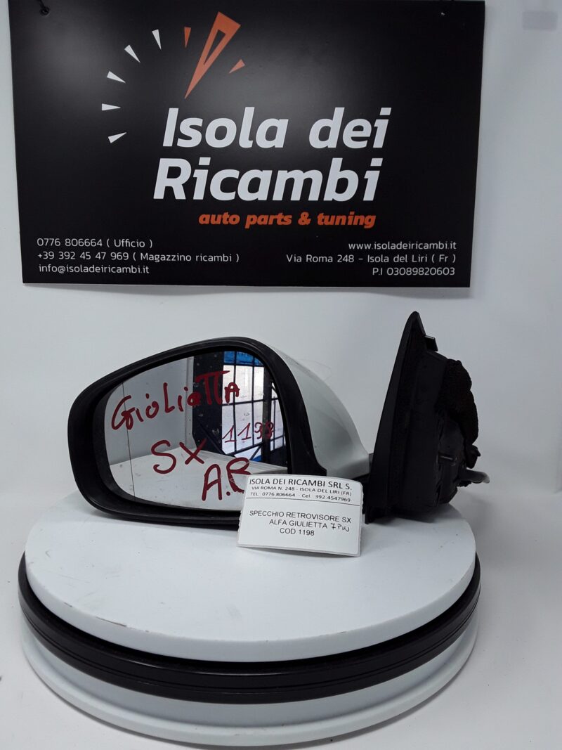 Specchietto Usato - Retrovisore Sinistro Alfa Romeo Giulietta 7 Pin