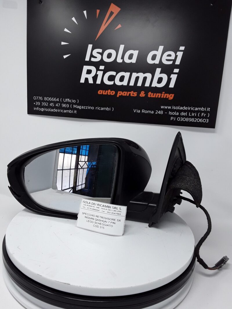 Specchietto Usata -  Retrovisore Sinistro Nissan Qashqai 7 Pin