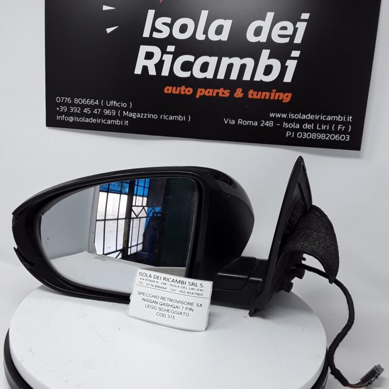 Specchietto Usata -  Retrovisore Sinistro Nissan Qashqai 7 Pin
