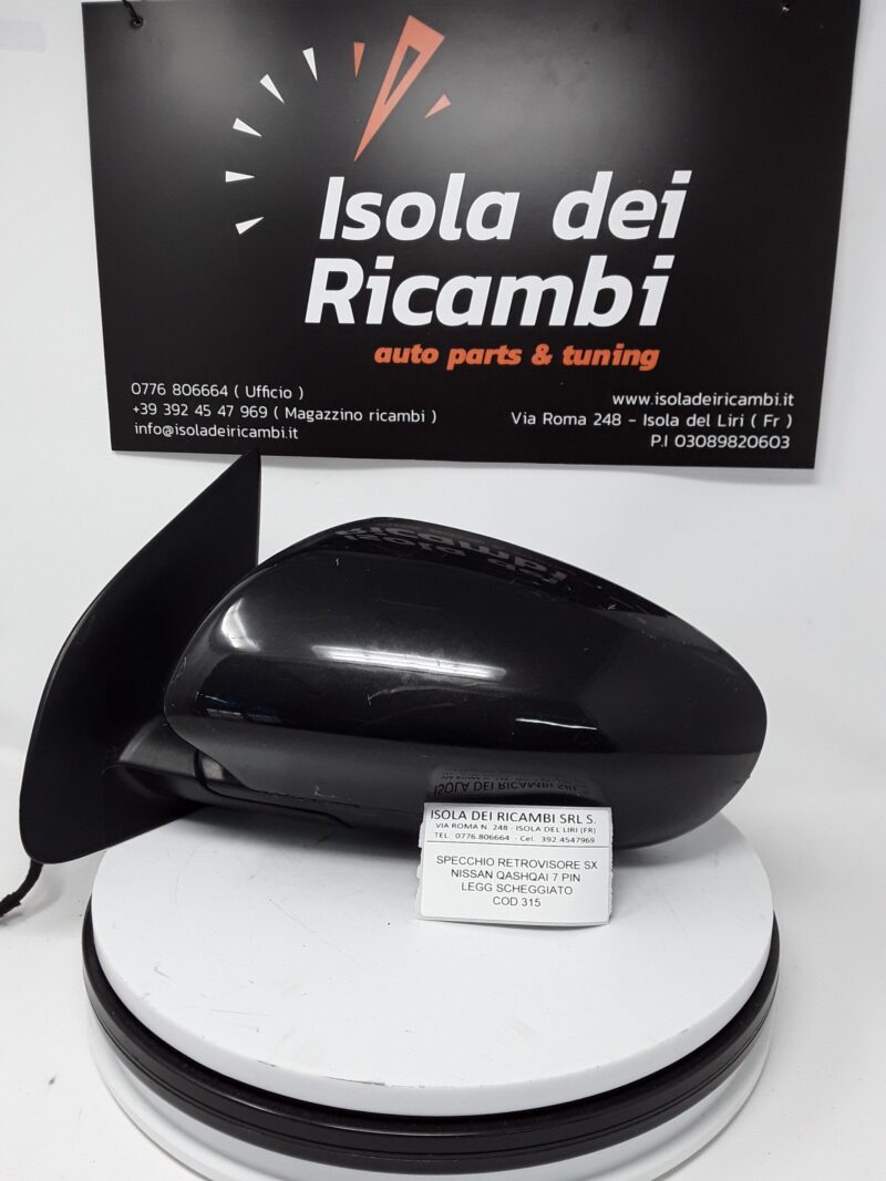 Specchietto Usata -  Retrovisore Sinistro Nissan Qashqai 7 Pin
