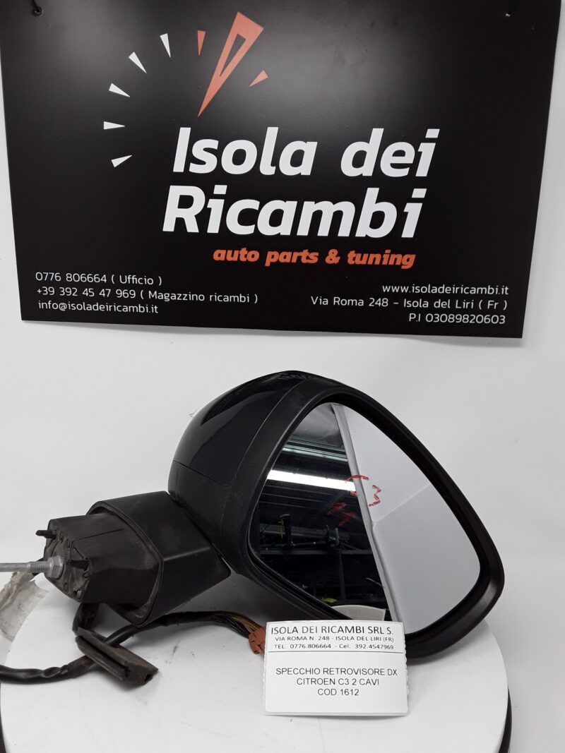 Specchietto Usato - Retrovisore Destro Citroen C3 / 2 Cavi