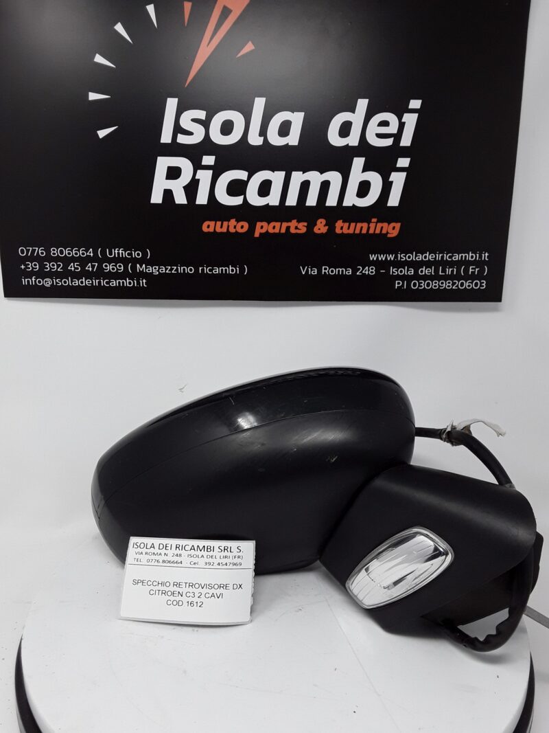 Specchietto Usato - Retrovisore Destro Citroen C3 / 2 Cavi