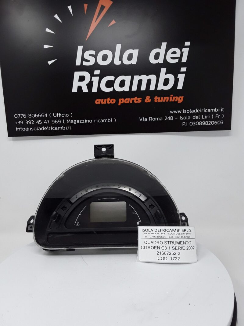 Quadro Strumenti Usato - Citroen C3 Serie 1 Anno 2002 - 1.4