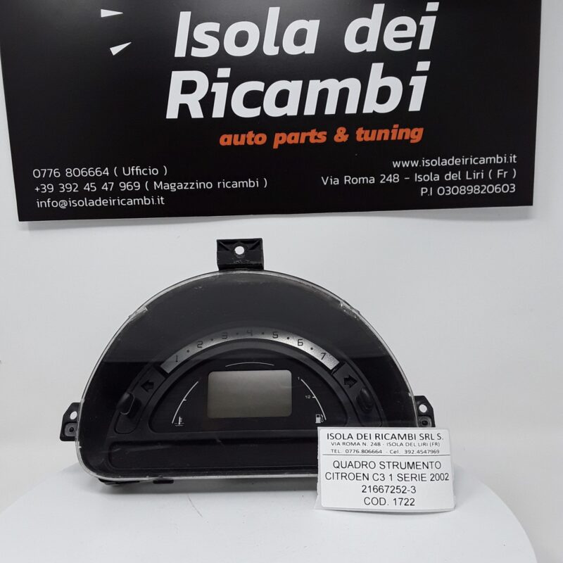 Quadro Strumenti Usato - Citroen C3 Serie 1 Anno 2002 - 1.4