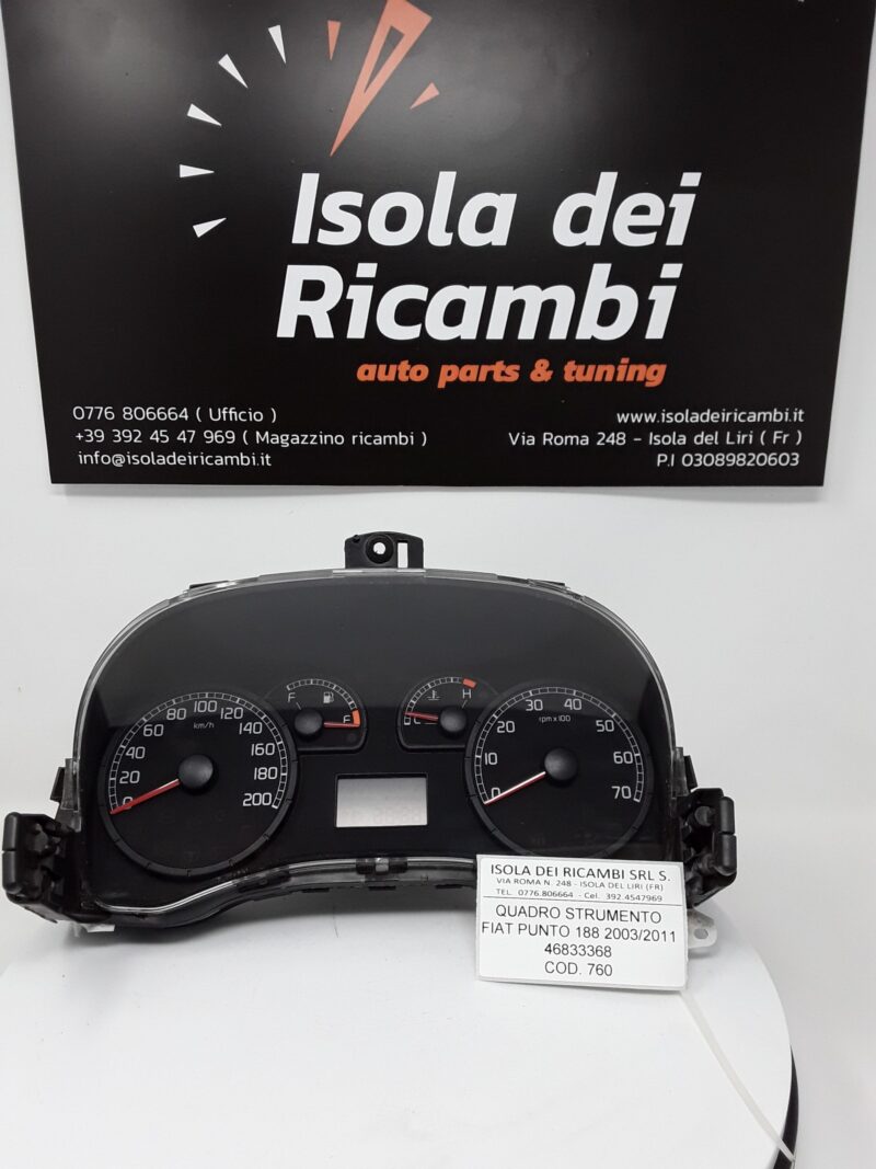 Quadro Strumenti Usato - Fiat Punto 188 Anno 2003/2011 - 1.2 Benzina