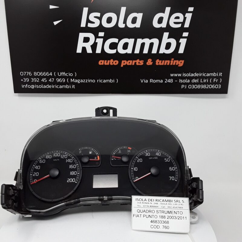 Quadro Strumenti Usato - Fiat Punto 188 Anno 2003/2011 - 1.2 Benzina