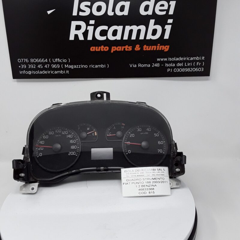 Quadro Strumenti Usato - Fiat Punto 188 - 1.2 Benzina  Anno 2003/2011