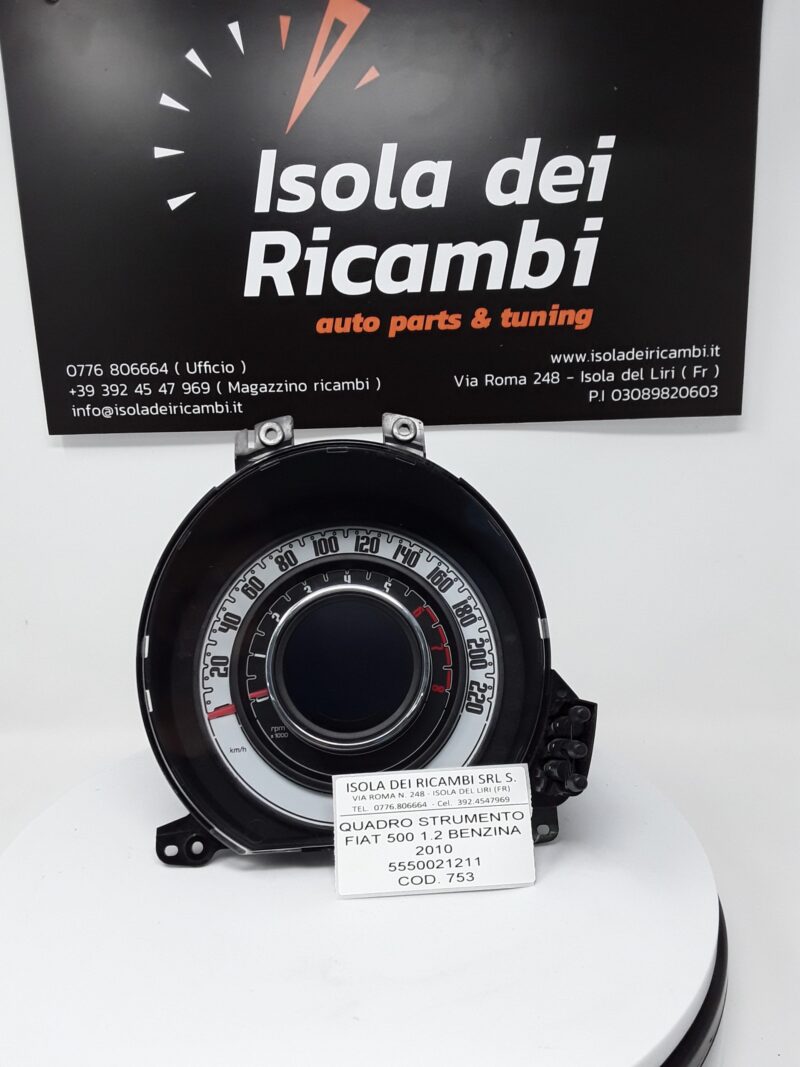Quadro Strumenti Usato - Fiat 500 - 1.2 Benzina Anno 2010