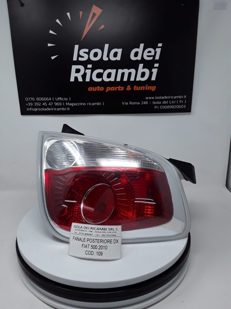 Fanale  Usato - Posteriore Destro Fiat 500 Anno 2010