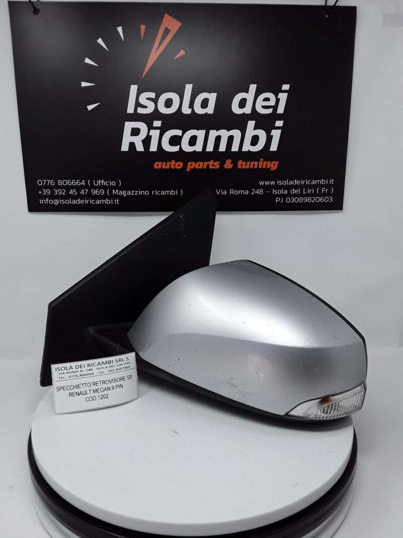 Specchietto Usato -  Retrovisore Sinistro Renault Megan 9 Pin