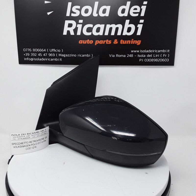 Specchietto Usato -  Retrovisore Sinistro Volkswagen Polo Anno 2017 6 Pin