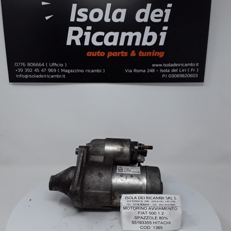 Motorino Avviamento Usato - Fiat 500 Cilindrata  1.2 Spazzole 80% Hitachi