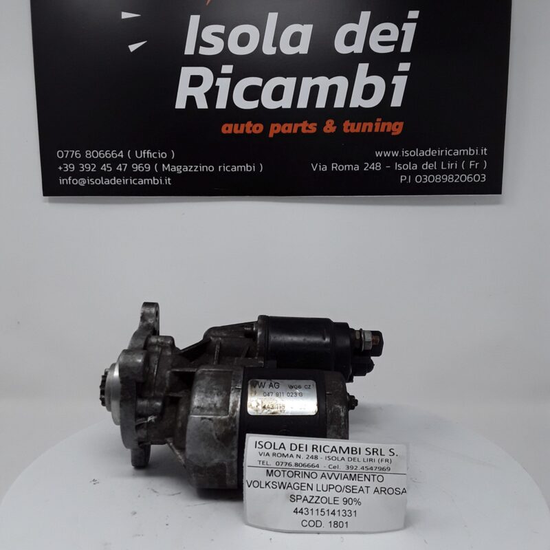 Motorino Avviamento Usato - Volkswagen Lupo / Seat Arosa Spazzole 90%