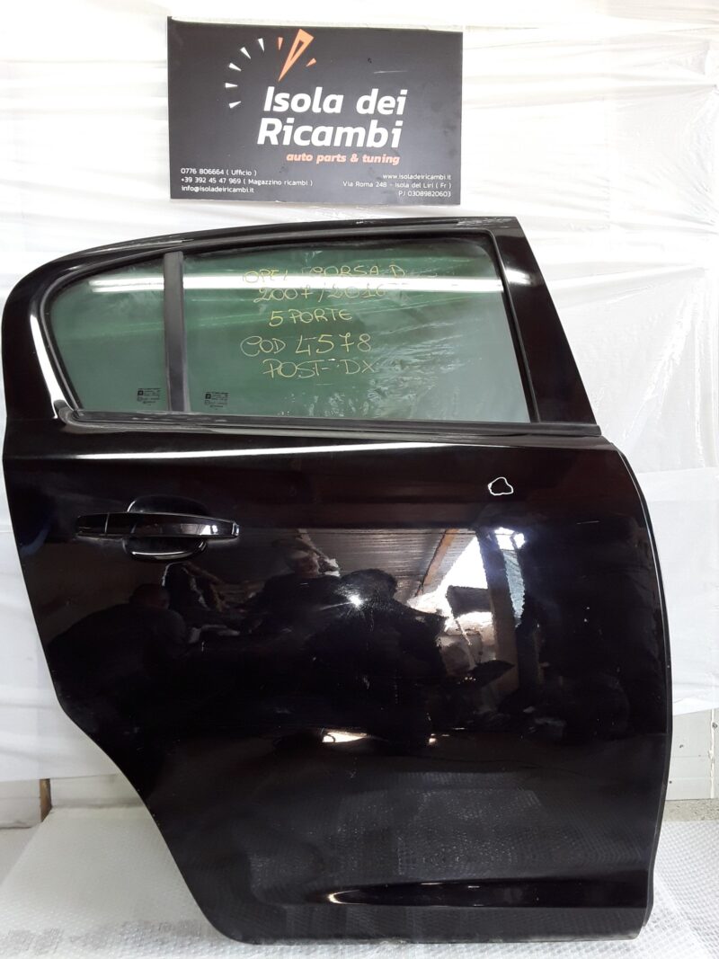Sportello Usato - Posteriore Destro Opel Corsa D 5 Porte Anno 2007/2016