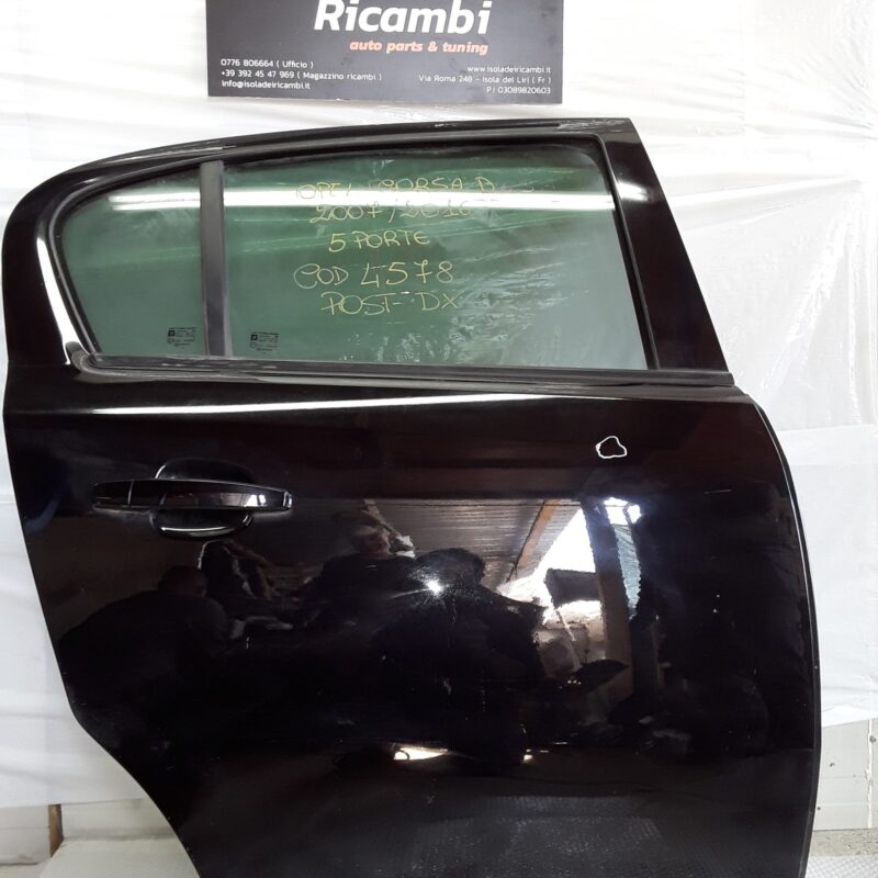 Sportello Usato - Posteriore Destro Opel Corsa D 5 Porte Anno 2007/2016