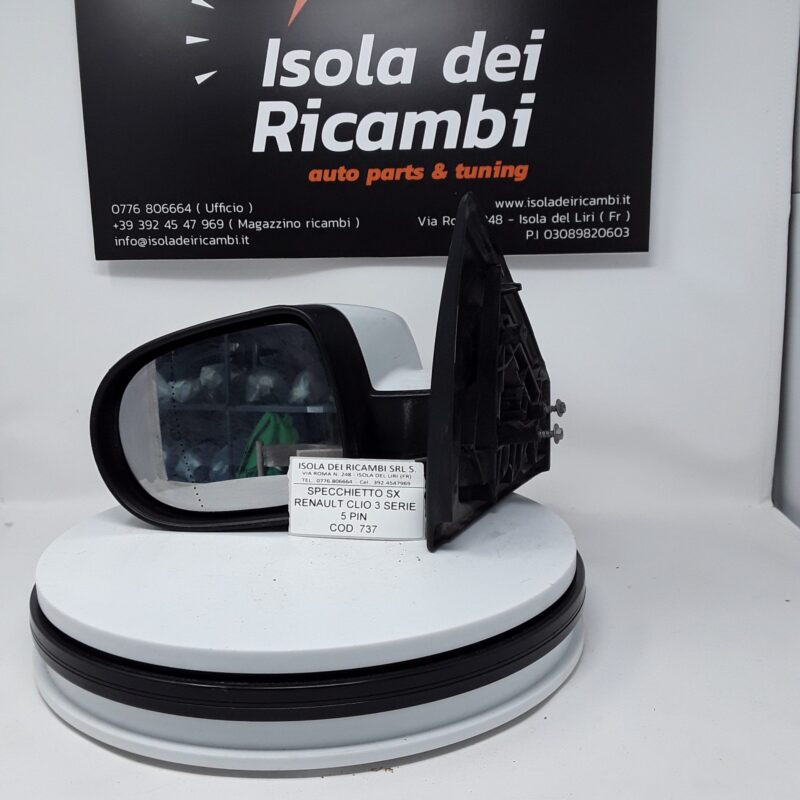 Specchietto Usato -  Retrovisore Sinistro Renault Clio 3 Serie 5 Pin