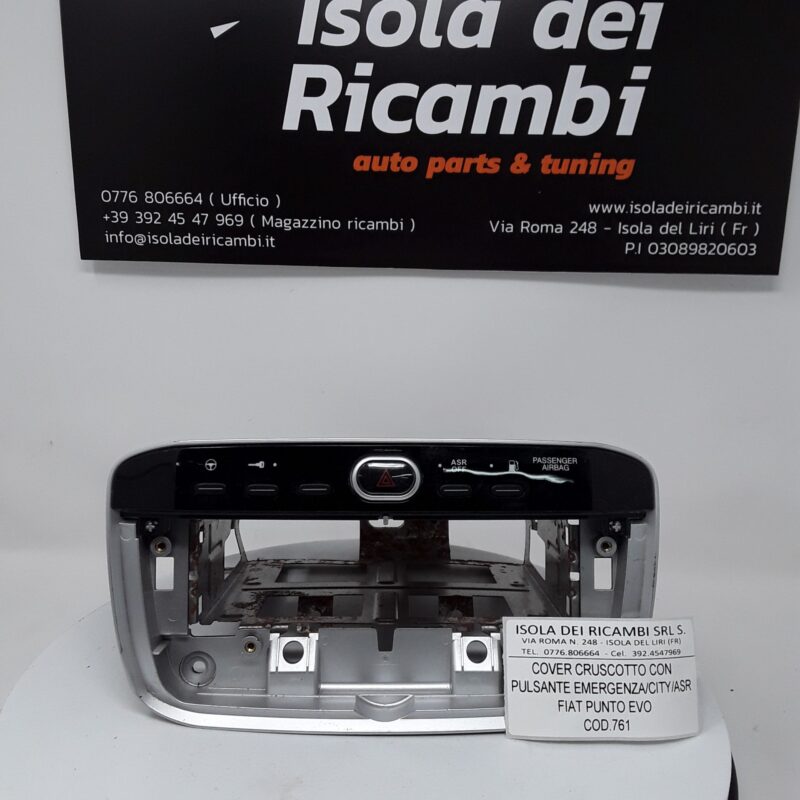 Pulsantiera Usata - Cover Cruscotto con Pulsante Emergenza City /ASR Fiat Punto Evo