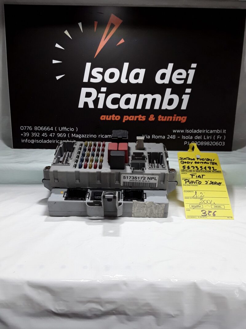 Body Computer Usato- Centralina Fusibile Fiat Punto 3 Serie 1.2 Anno 2004
