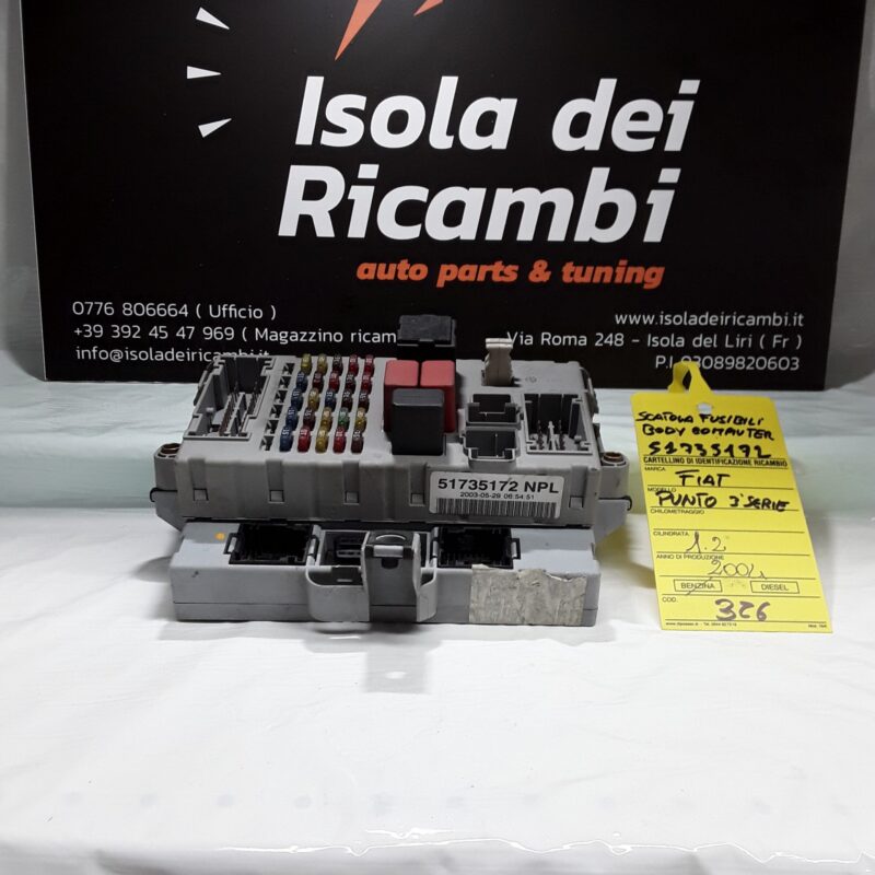 Body Computer Usato- Centralina Fusibile Fiat Punto 3 Serie 1.2 Anno 2004