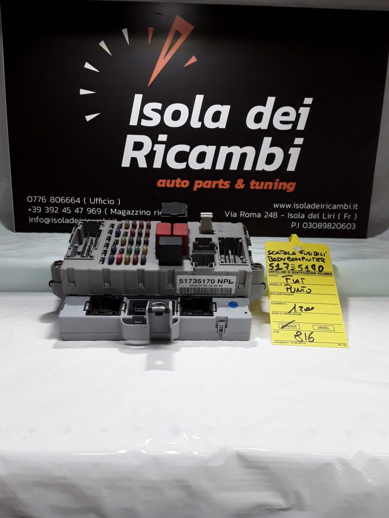 Body Computer Usato - Centralina Fusibili Fiat Punto 1.2 Benzina