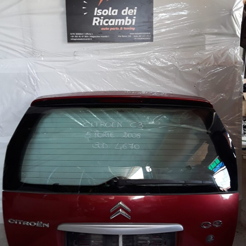 Cofano Usato -  Posteriore Citroen C3 Anno 2008