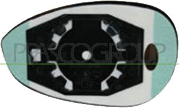 Piastra Specchio Nuovo - Convessa Cromata  Destro Fiat 500 / Grande Punto